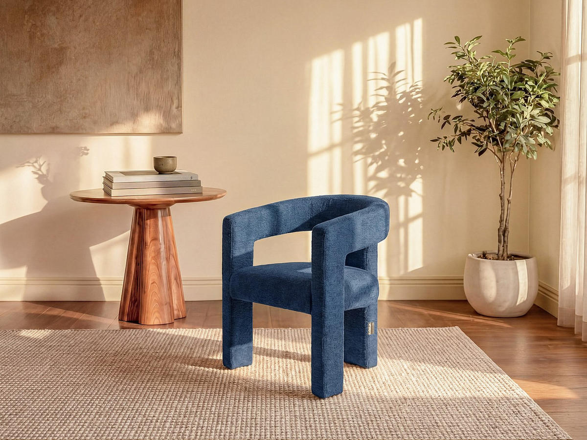 SESSEL mit gerader Rückenlehne - 1 Person - stoff - blau Favina - Blau, Textil (64/75/59cm) - Vente-Unique