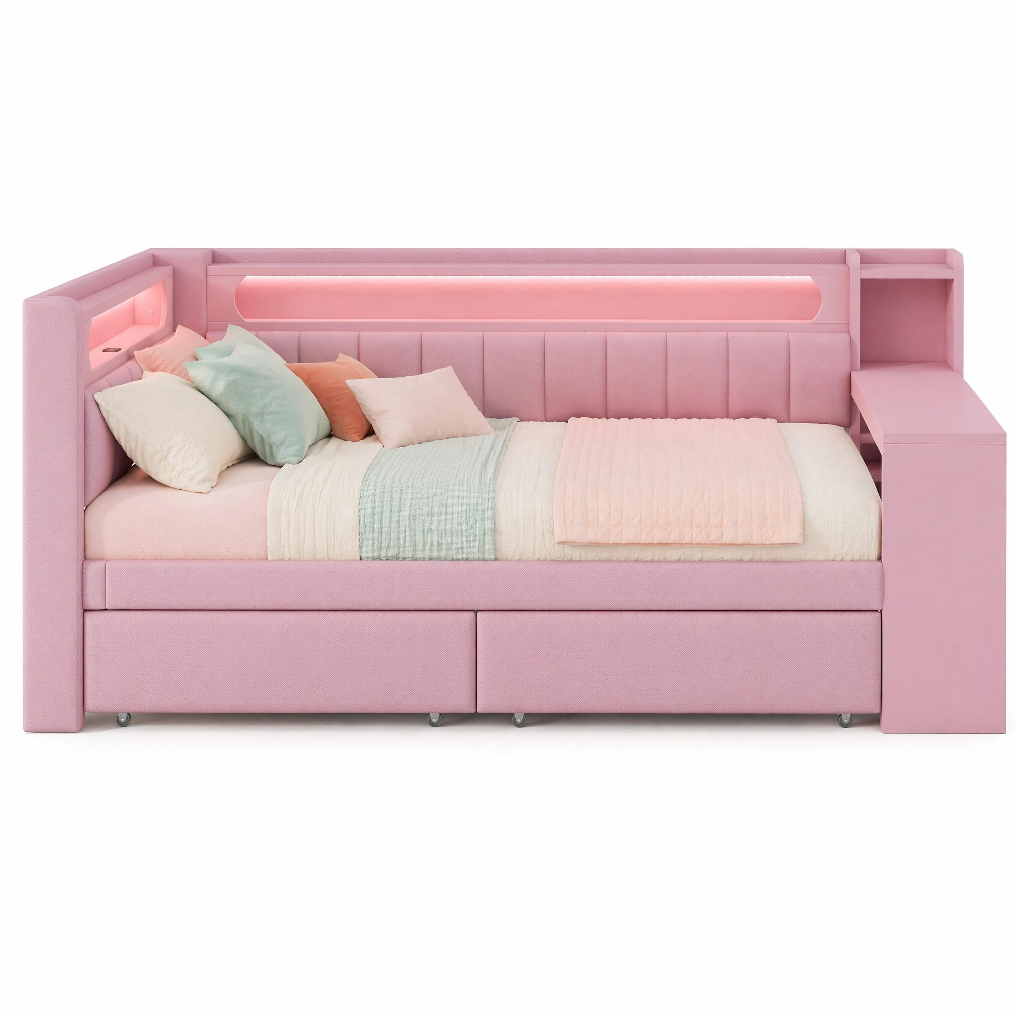 Evryae Jugendbett Rosa 90x200 cm