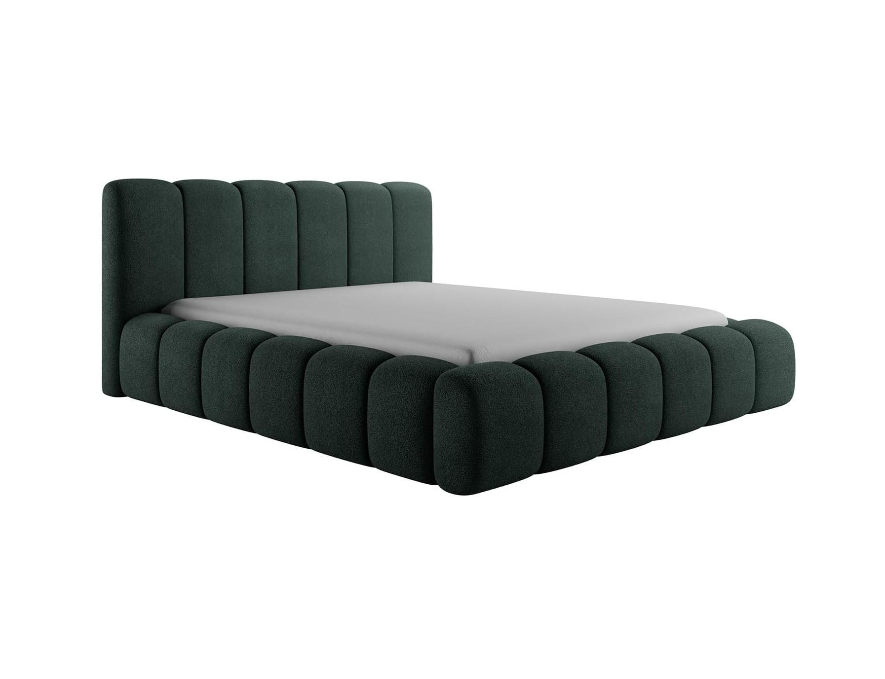 BETT SOFINA MORF - Grün, Holzwerkstoff (200/200cm) - Meblini