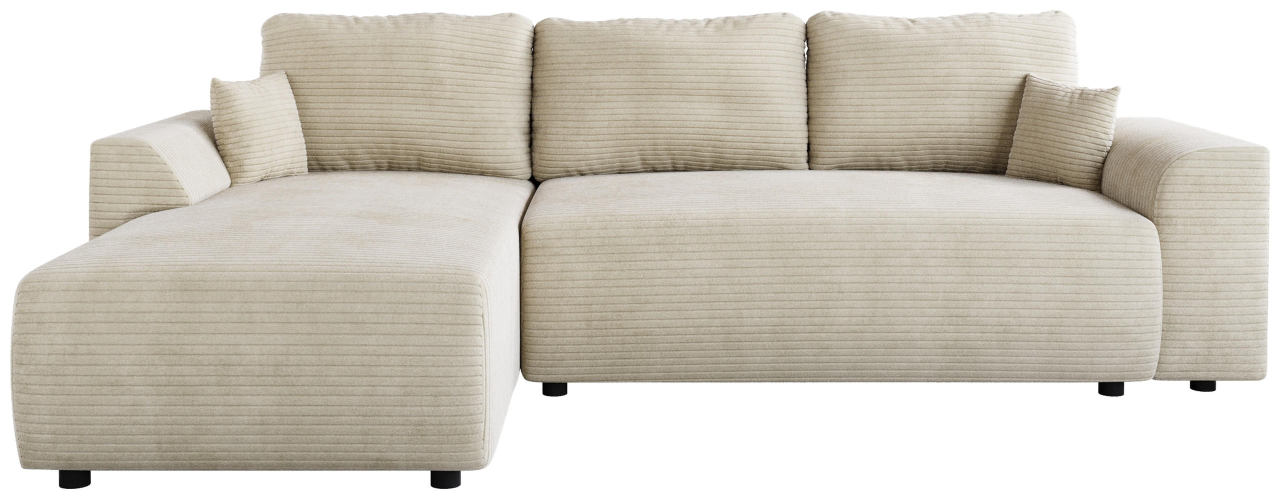 ECKSOFA Romeo mit Schlaffunktion Beige - Beige, Textil (285/185cm) - Bromarkt