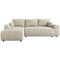 ECKSOFA Romeo mit Schlaffunktion Beige - Beige, Textil (285/185cm) - Bromarkt