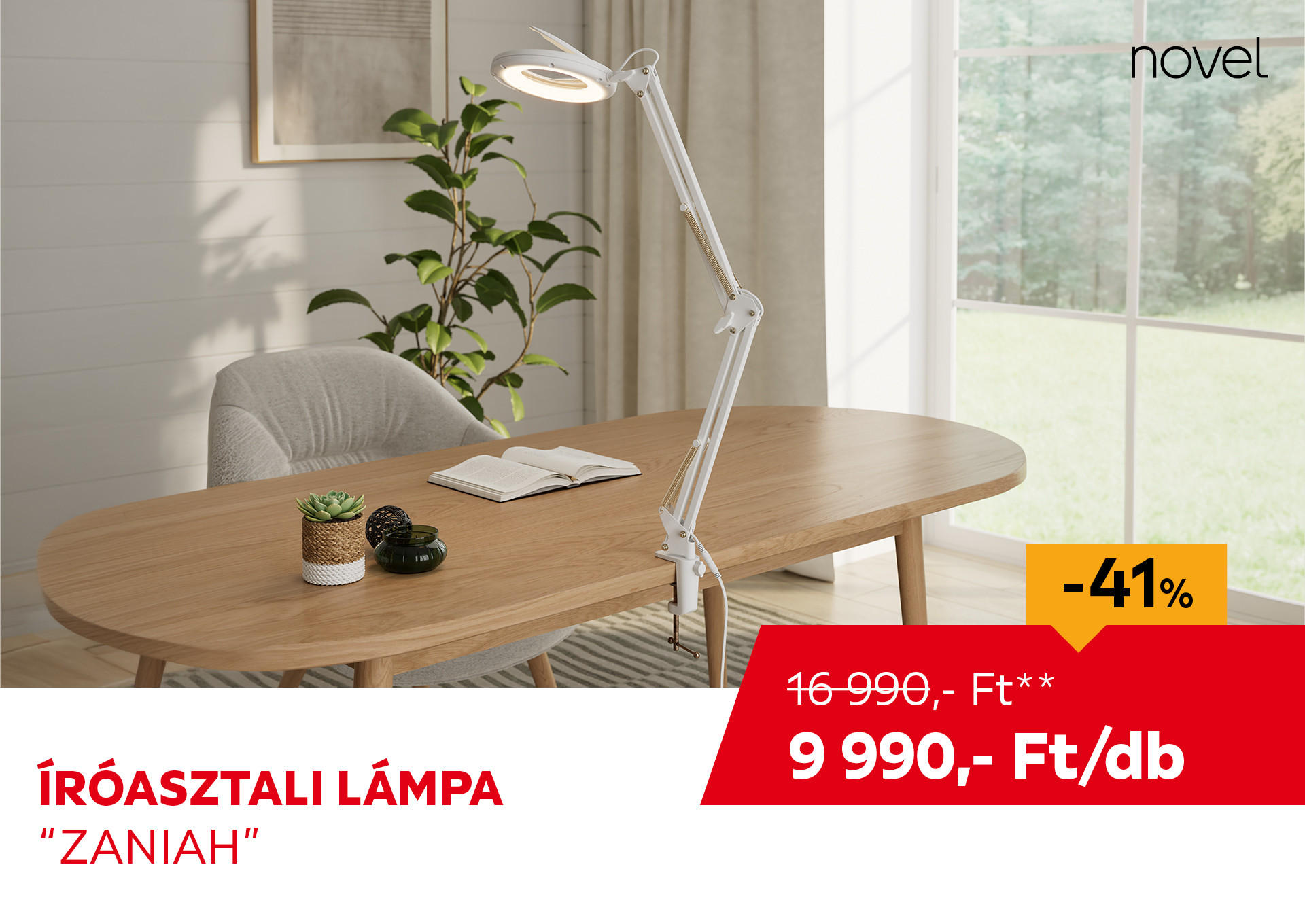 ÍRÓASZTALI LÁMPA "ZANIAH" Kiemelt termék 16990 Ft.- helyett 9990 Ft.-