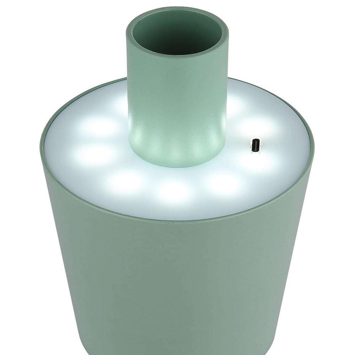 LED TISCHLEUCHTE Flaschenlampe Grün - Grün, Kunststoff (10.5/10.5/14cm) - Globo Lighting