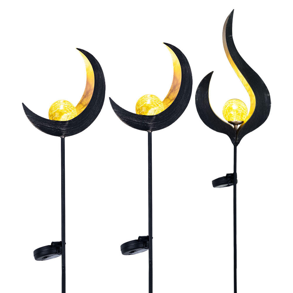 LED AUSSENLEUCHTE Bronze Design 3er Set - Bronzefarben, Glas (16.7/6/90cm) - Globo Lighting