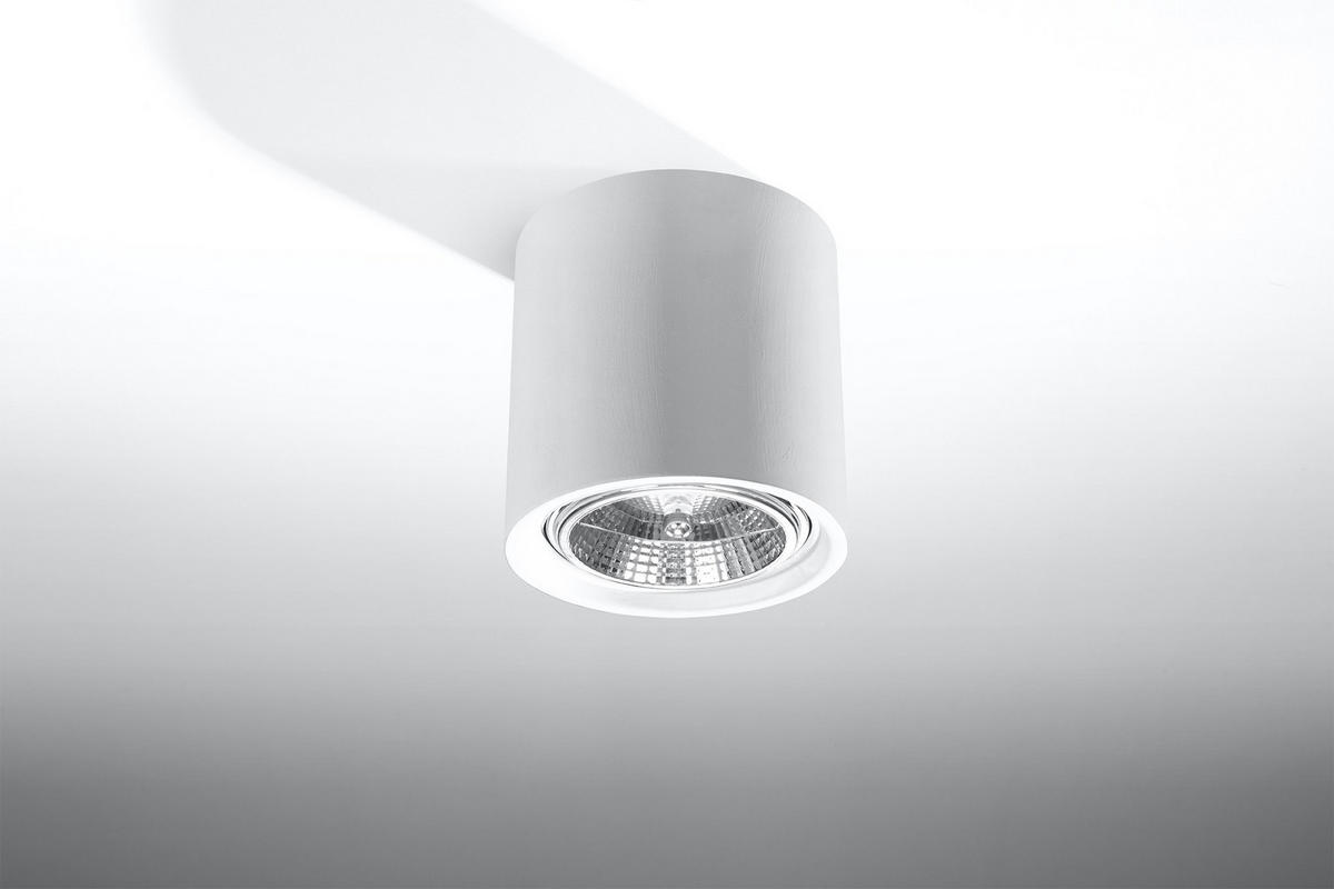 DECKENLEUCHTE Keramik Weiß - Weiß, Keramik (11/14.5/14cm) - Sollux Lighting