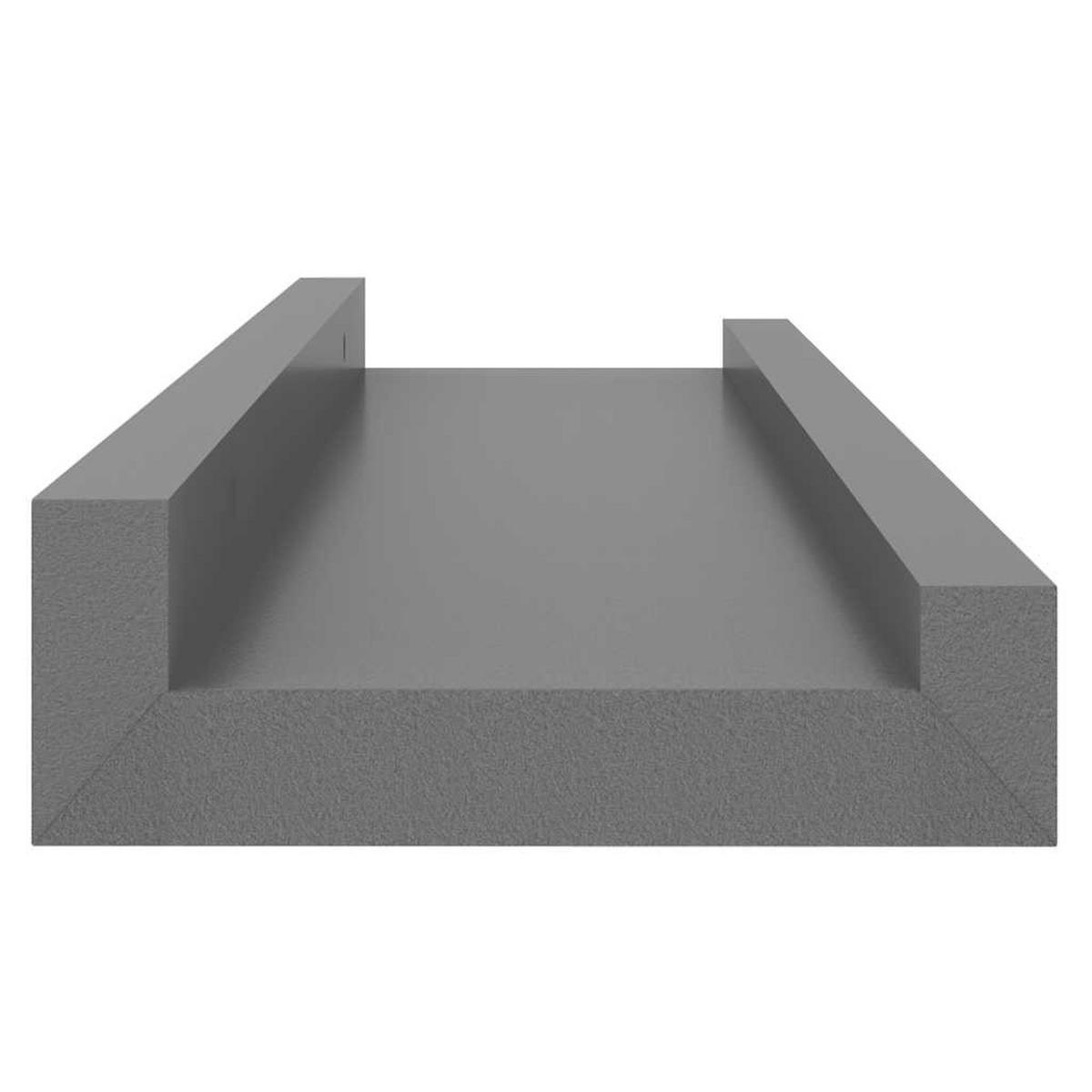 WANDREGALE 4er set Grau 40/9X3 Cm - Grau, Holzwerkstoff (40/3/9cm) - vidaXL