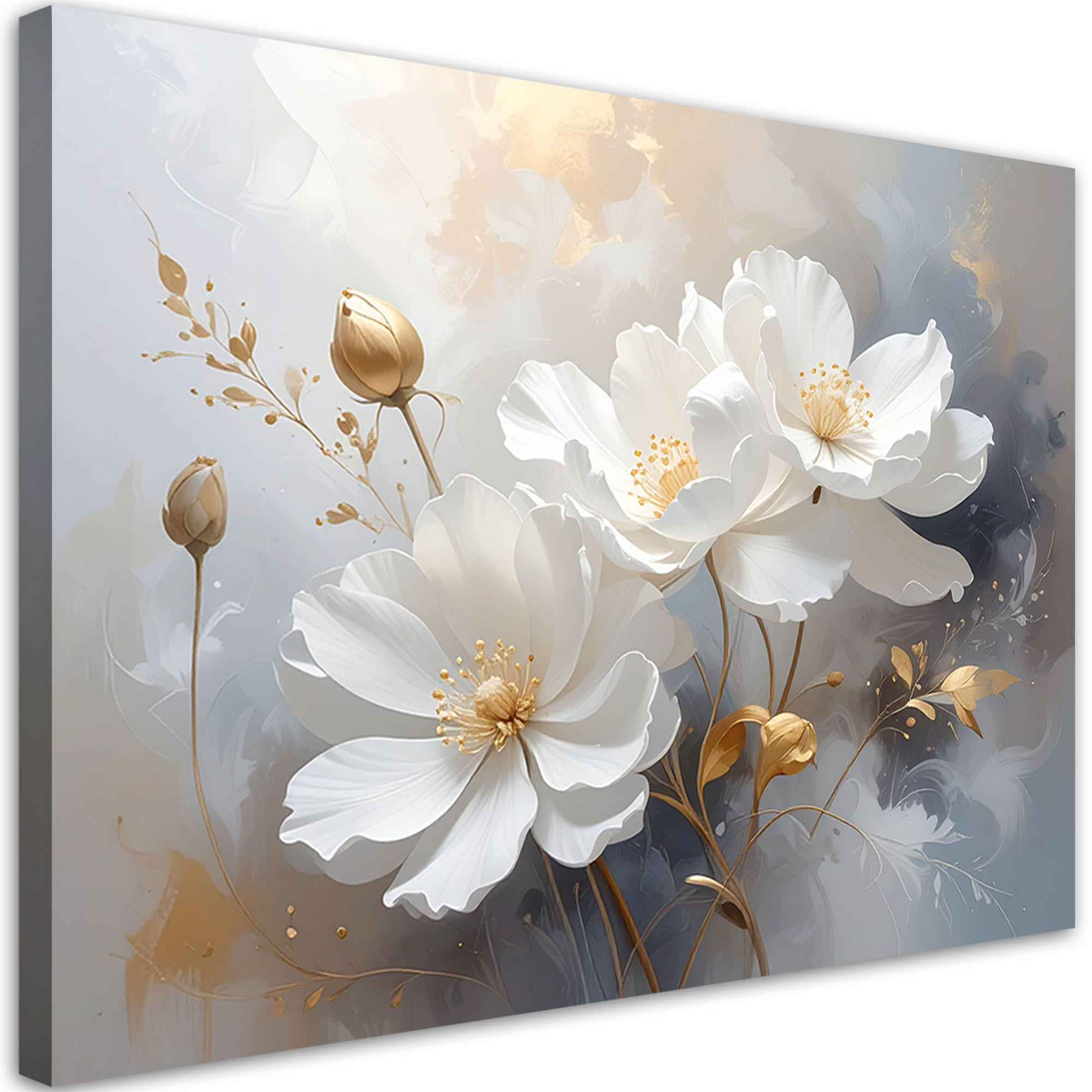 Feeby Leinwandbild, Weiß 120x80 cm