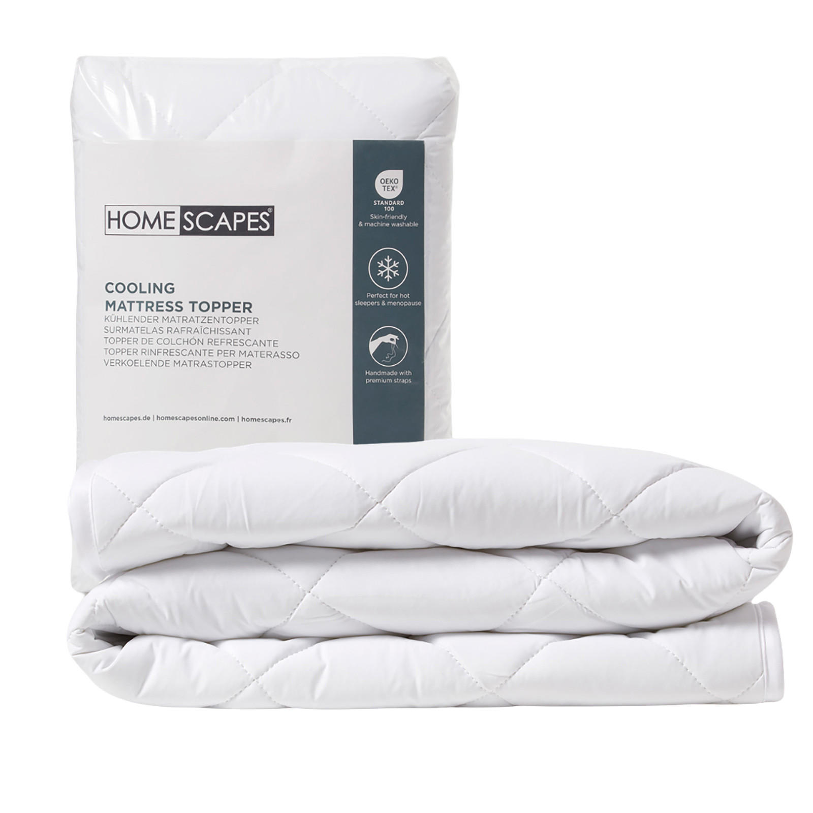 KINDER-TOPPER kühlend 70/140 cm, 2er-Set - Weiß, Textil (70/140cm) - Homescapes
