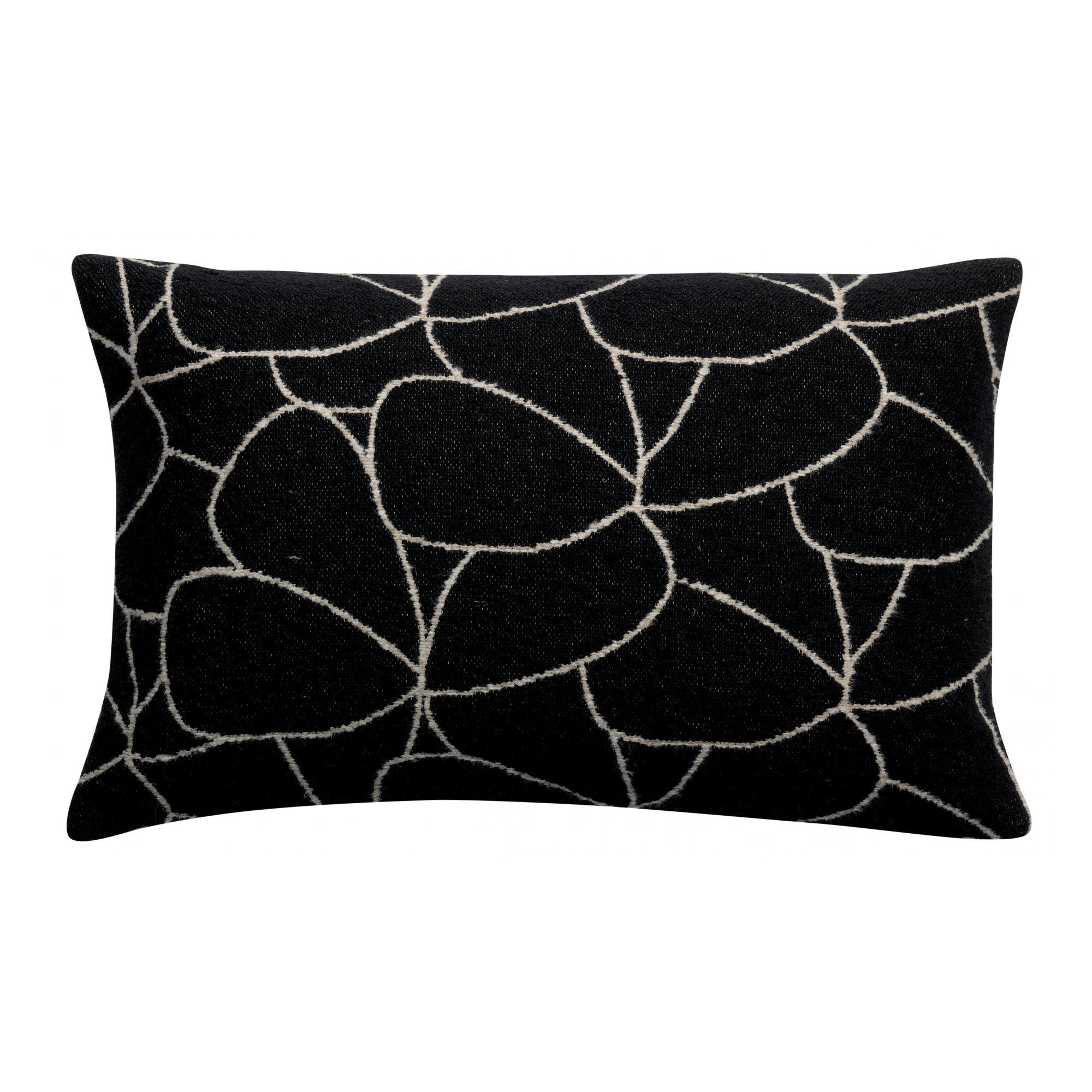 KISSEN Dany weiß/schwarz 40 x 65 cm - Weiß, Textil (40/65cm) - Vivaraise