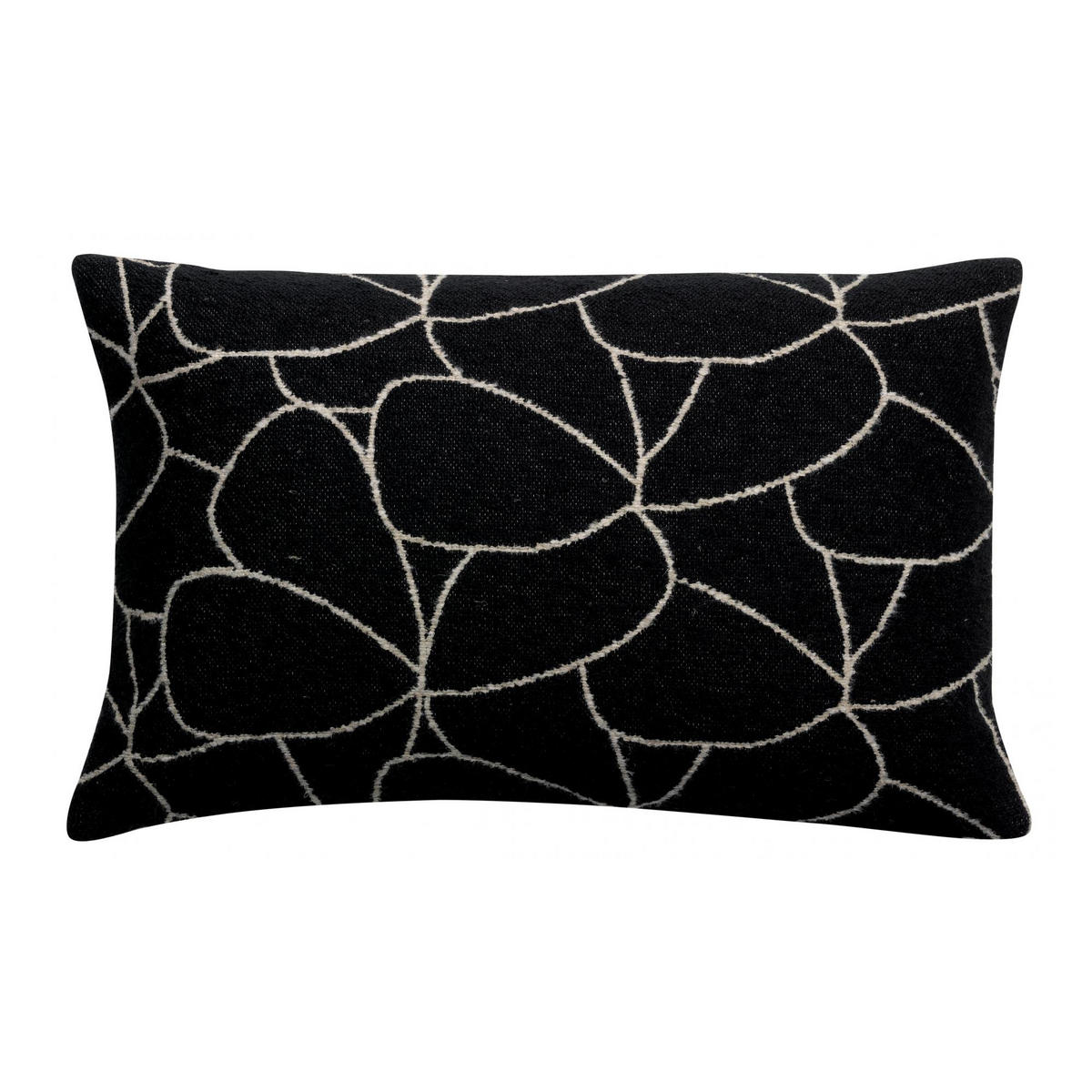KISSEN Dany weiß/schwarz 40 x 65 cm - Weiß, Textil (40/65cm) - Vivaraise