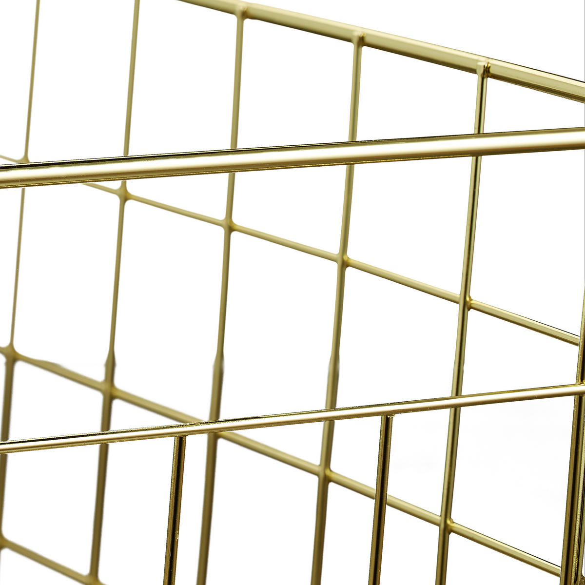 DRAHTKORB Set - Goldfarben, Metall (28/15.5/20cm) - Relaxdays