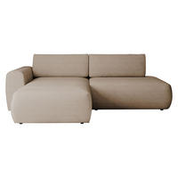 ECKSOFA Mila - Hellbraun/Schwarz, Holzwerkstoff/Kunststoff (256/164cm) - MIRJAN24