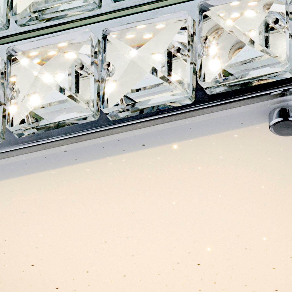 LED DECKENLEUCHTE MARGO Silber Metall Glas - Silberfarben, Glas (25/25/7.6cm) - Globo Lighting