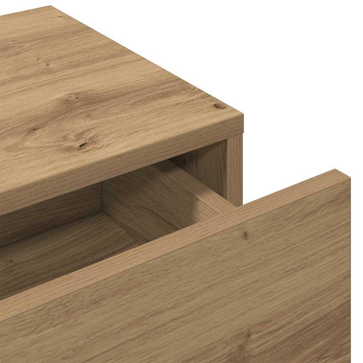 WANDREGAL Mit Schubladen Artisan-Eiche 60/26,5/15 Cm - Braun, Holzwerkstoff (26.5/15/60cm) - vidaXL