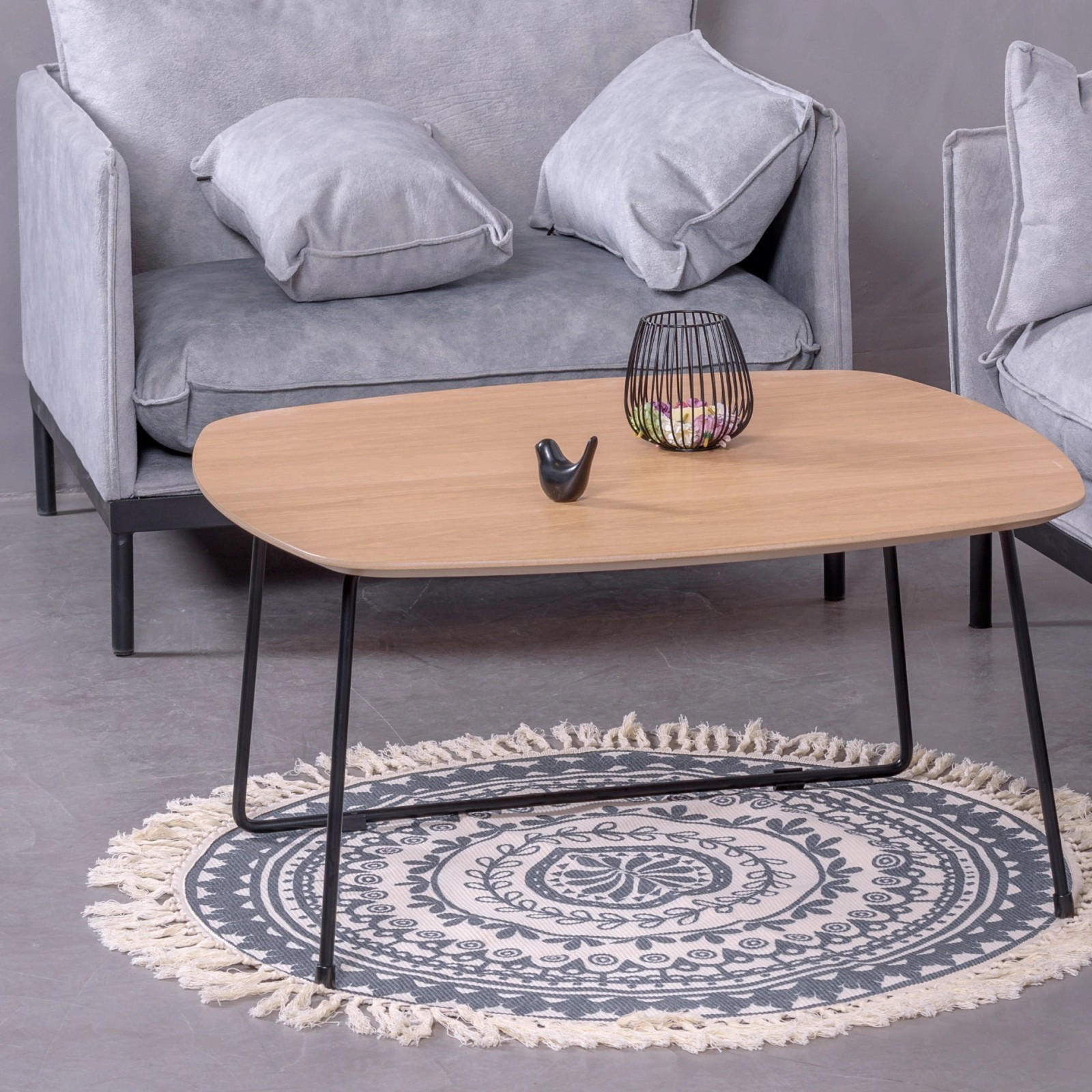 COUCHTISCH Quadratisch Eichefarben 50/70/41 cm - Eichefarben, Holz (50/70/41cm) - Nest Dream