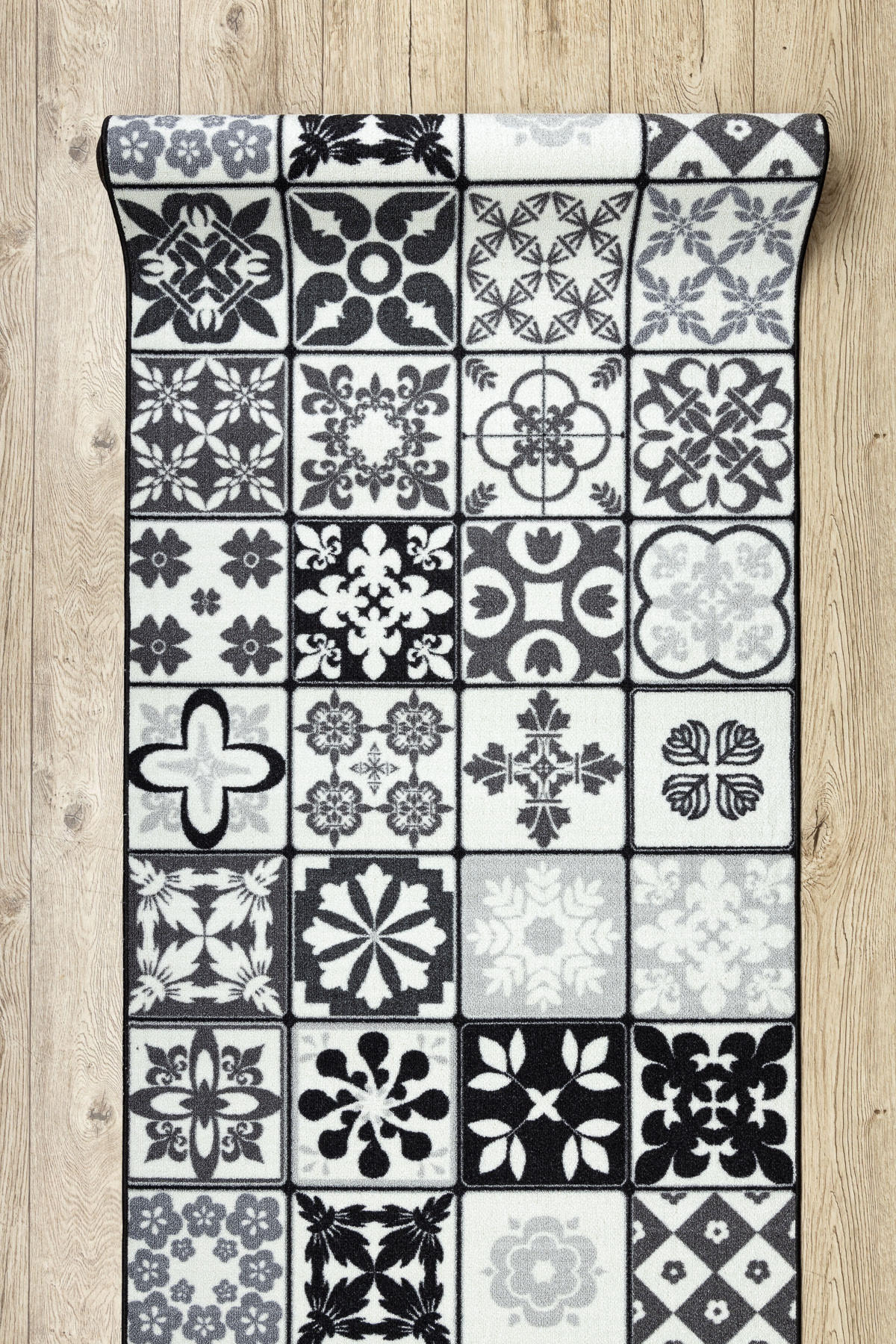 LÄUFER Antirutsch AZULEJO 80/110 cm - Grau, Textil (80/110cm) - rugsX