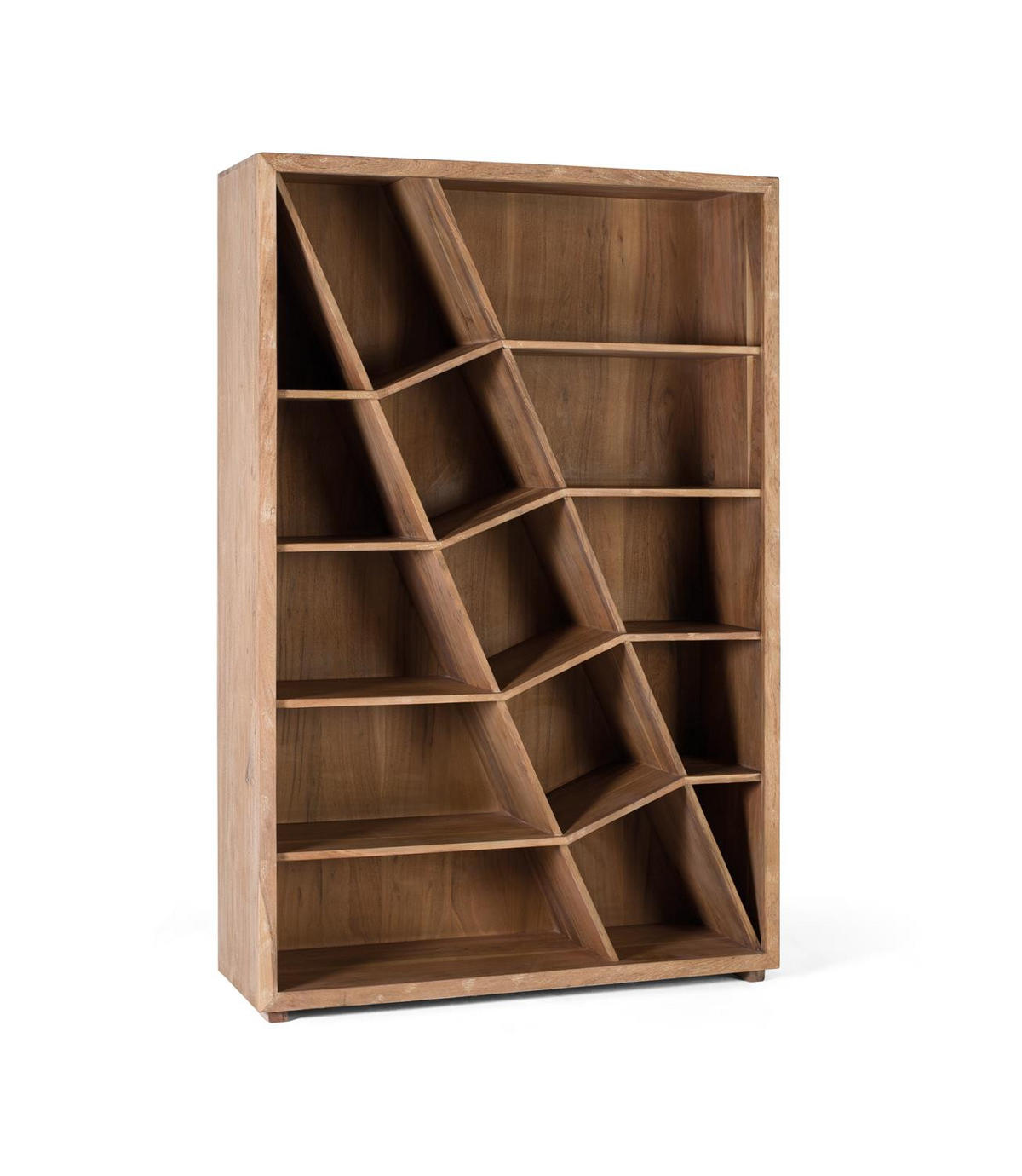 BÜCHERREGAL aus braunem Mangoholz - Braun, Holz (120/180/40cm) - Giner y Colomer