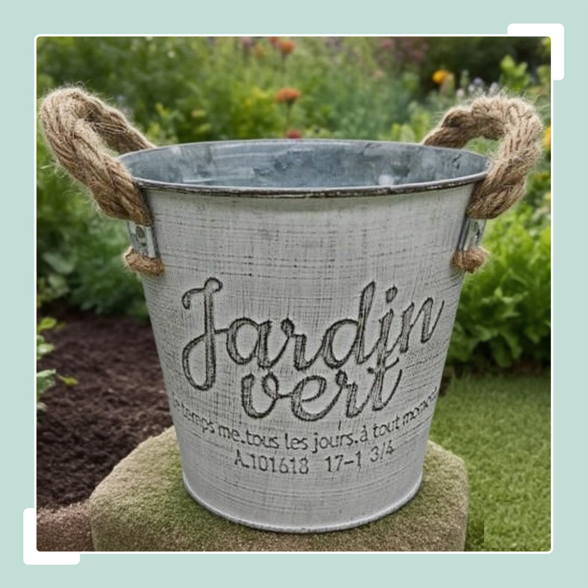 SADA 3 kvetináčov - sivá, kov/textil (14/12.5/14cm) - Relaxdays