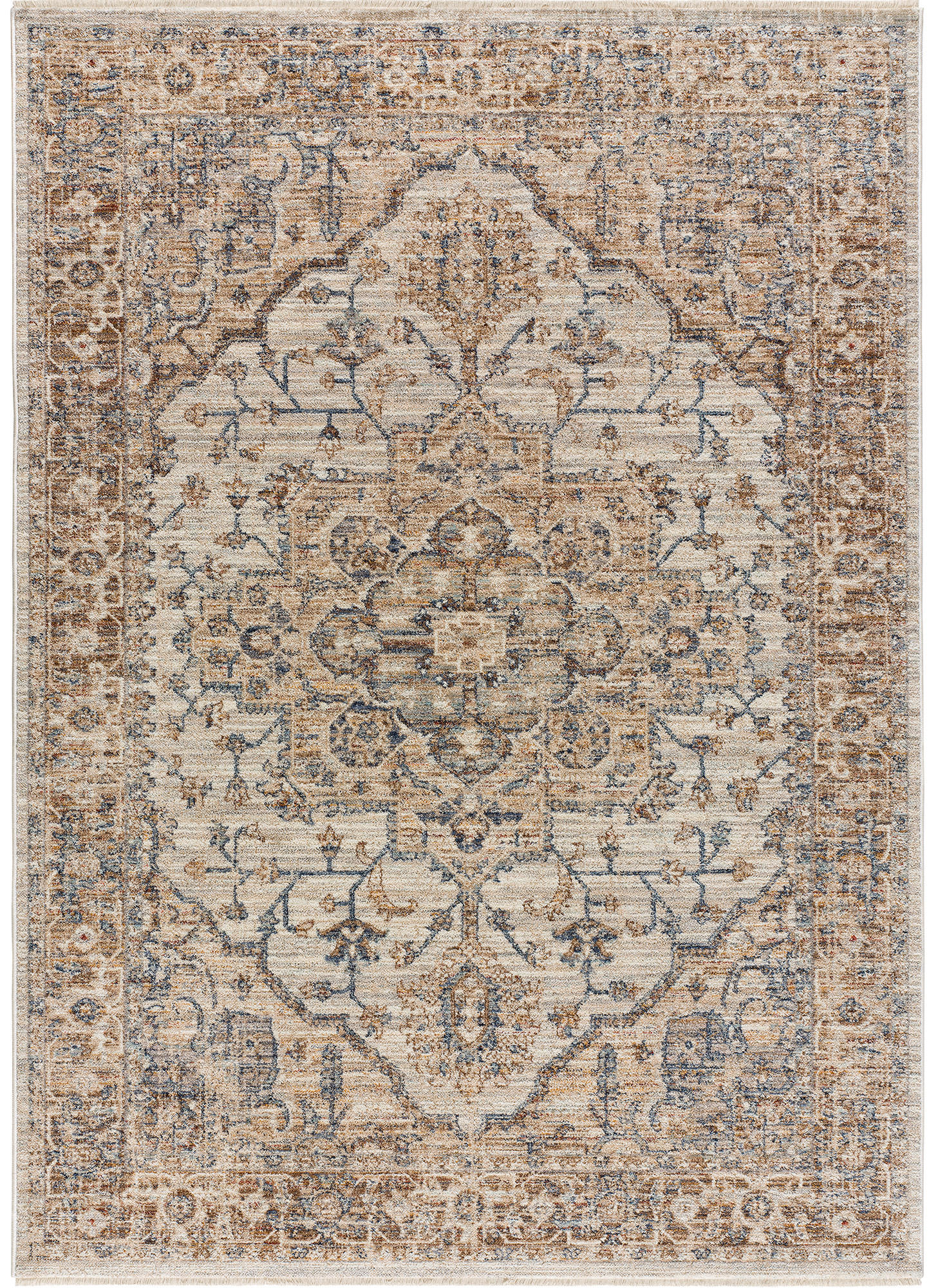 VINTAGE-TEPPICH Beige Samarkand 200/300 cm - Beige/Multicolor, Naturmaterialien/Textil (200/300cm) - Atticgo