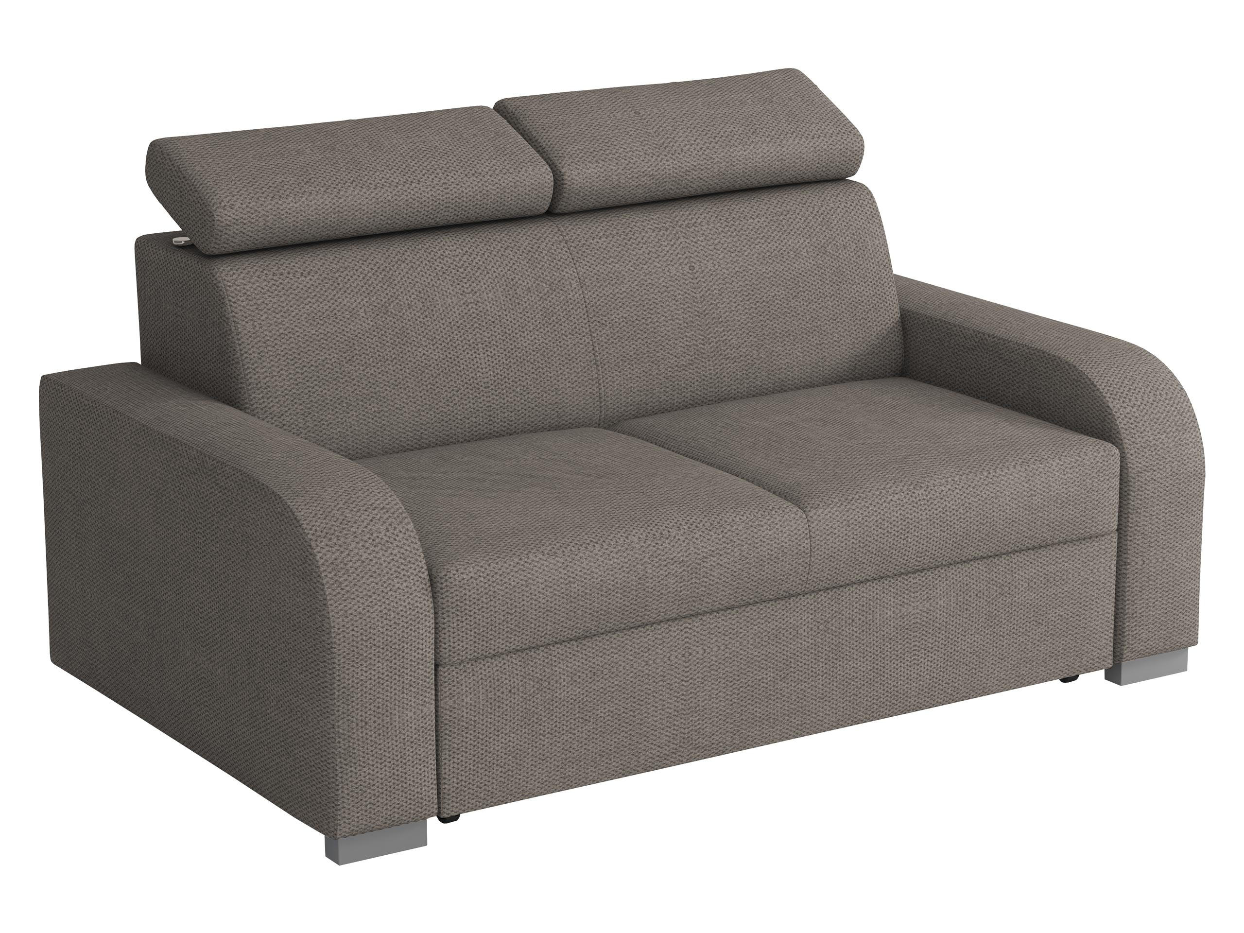 SOFA Oslo 2 - Silberfarben/Braun, Holz/Kunststoff (170/85/100cm) - MIRJAN24