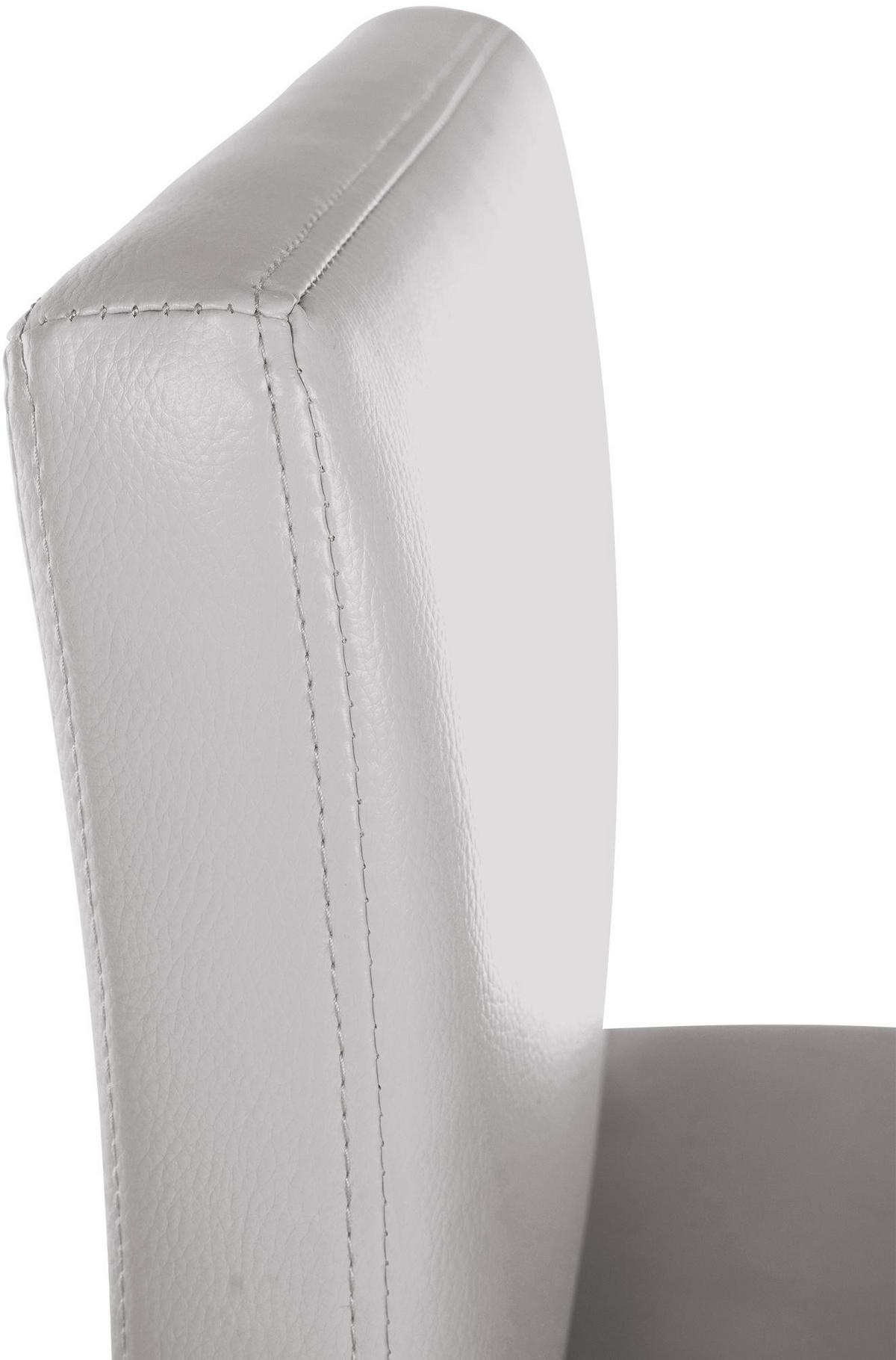 BARHOCKER Lederlook Weiß - Schwarz/Weiß, Textil/Metall (40/96/50cm) - CLP