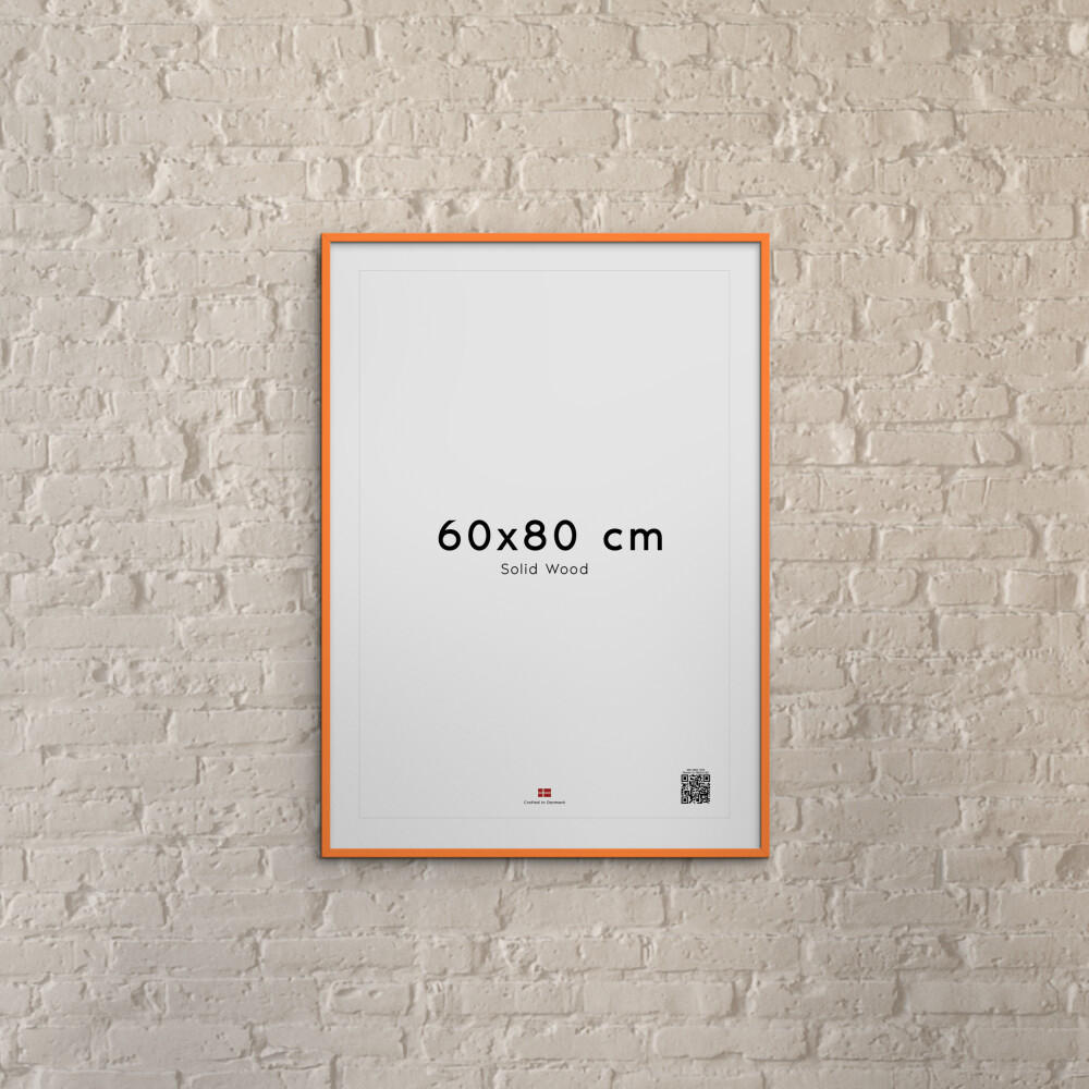 RAHMEN Orangenfarbenes Holz Acryl - Orange, Holz/Papier (60/80/2cm) - Poster&Frame