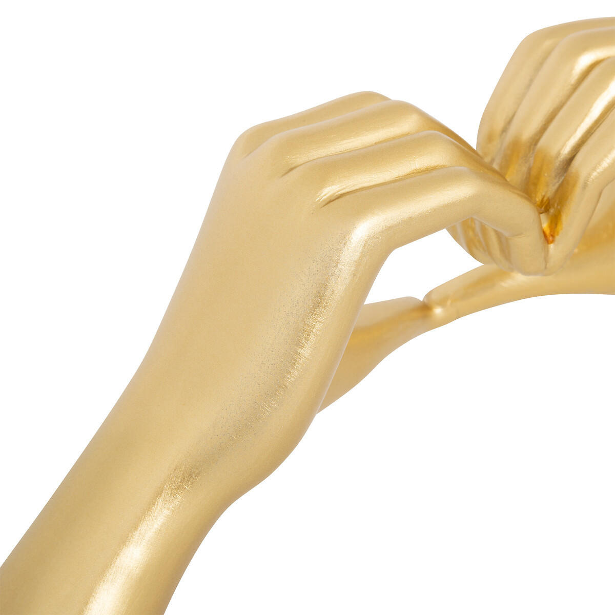 DEKORATIVE FIGUR Hände in Herzform 31/7,5/12 cm - Goldfarben, Kunststoff (7.5/12/31cm) - Atmosphera Createur d´interieur