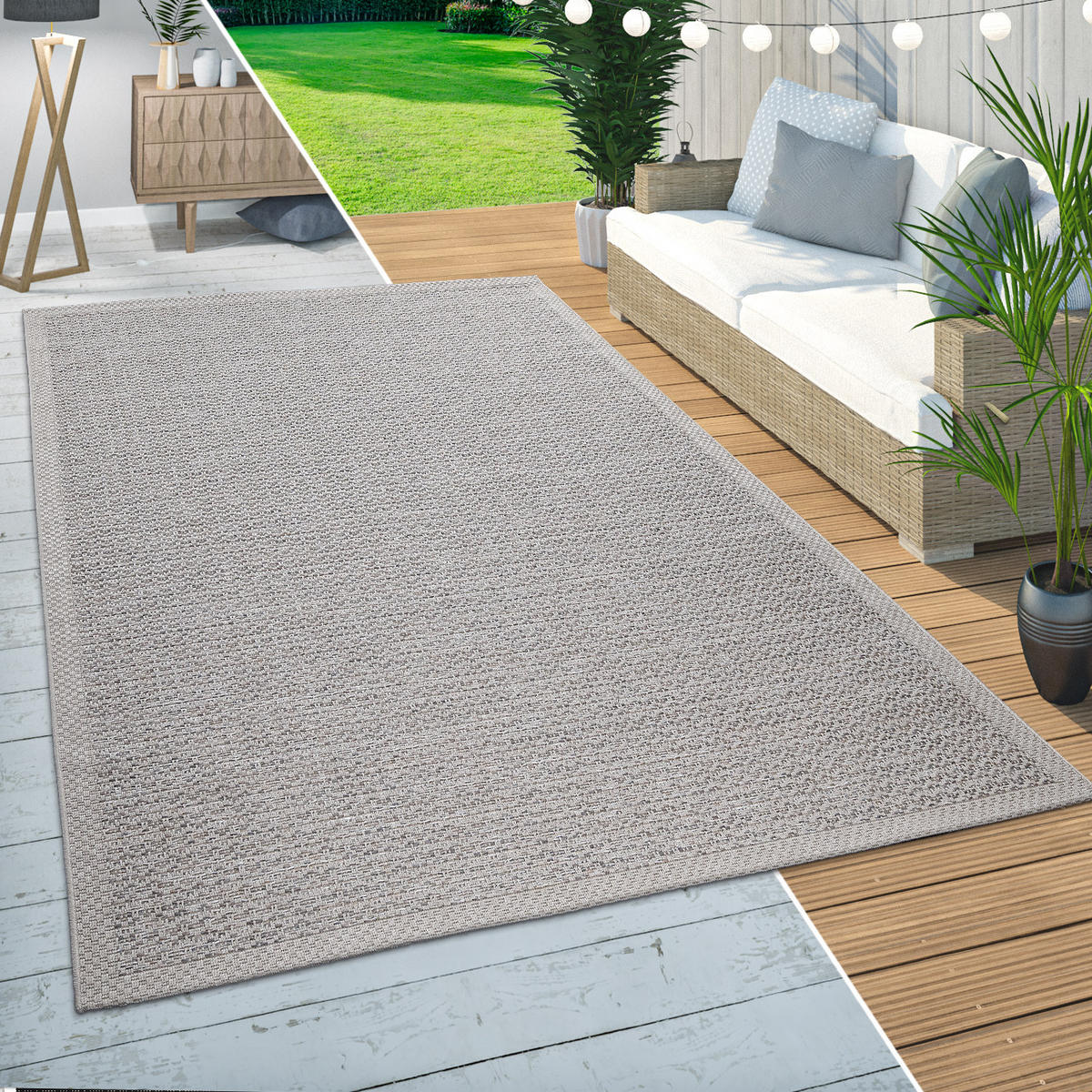 OUTDOORTEPPICH 160/220 cm Vancouver 162 - Naturfarben, Textil (160/220cm) - Paco Home