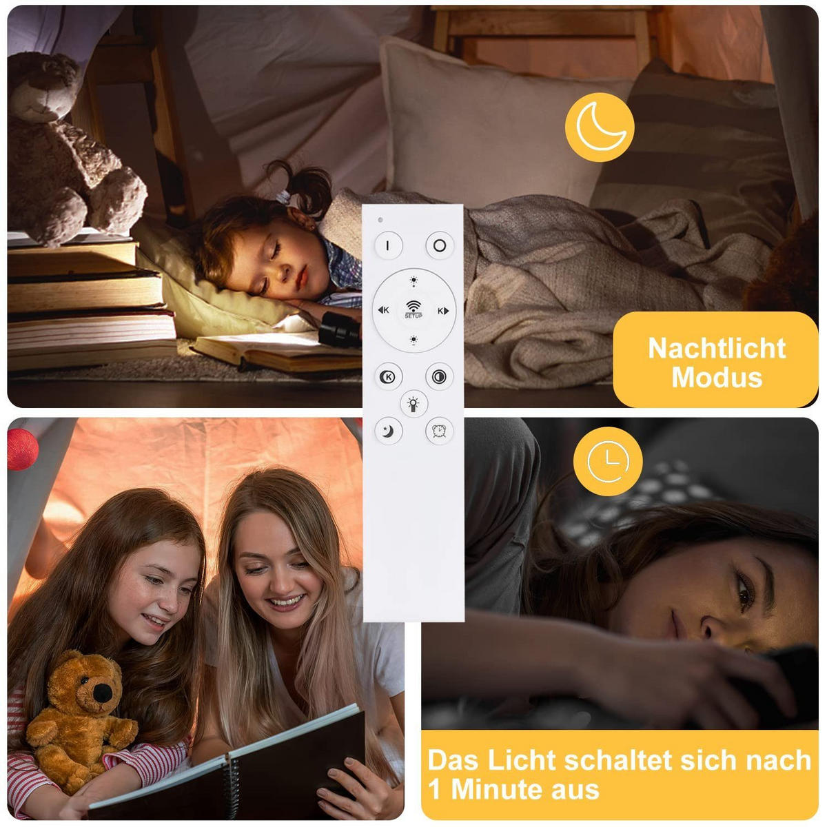 LED-DECKENLEUCHTE Maximi 46/46/8 cm - Weiß, Metall (46/46/8cm) - Nettlife