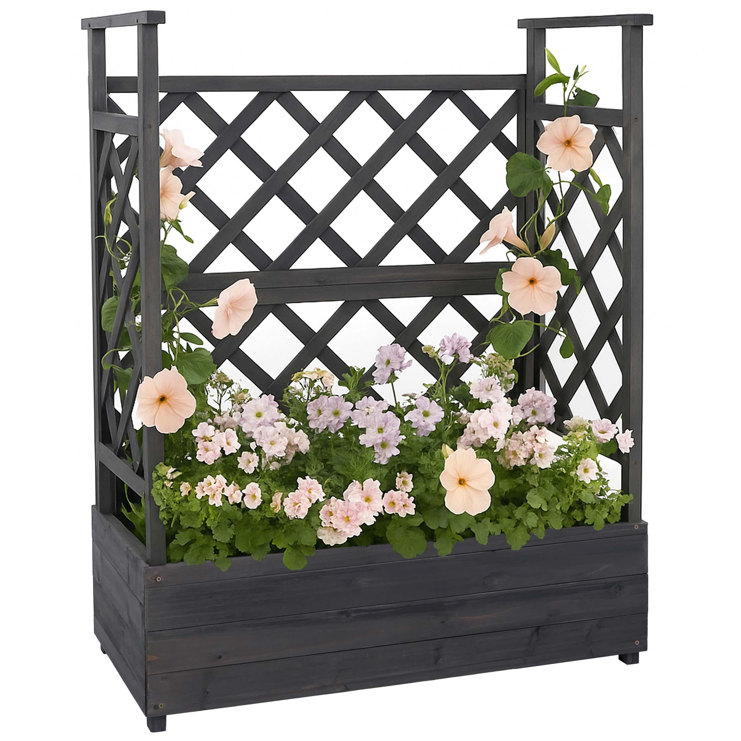 HOCHBEET 114x85x44cm Anthrazit-Grau - Grau, Holz (85/114/44cm) - PROREGAL
