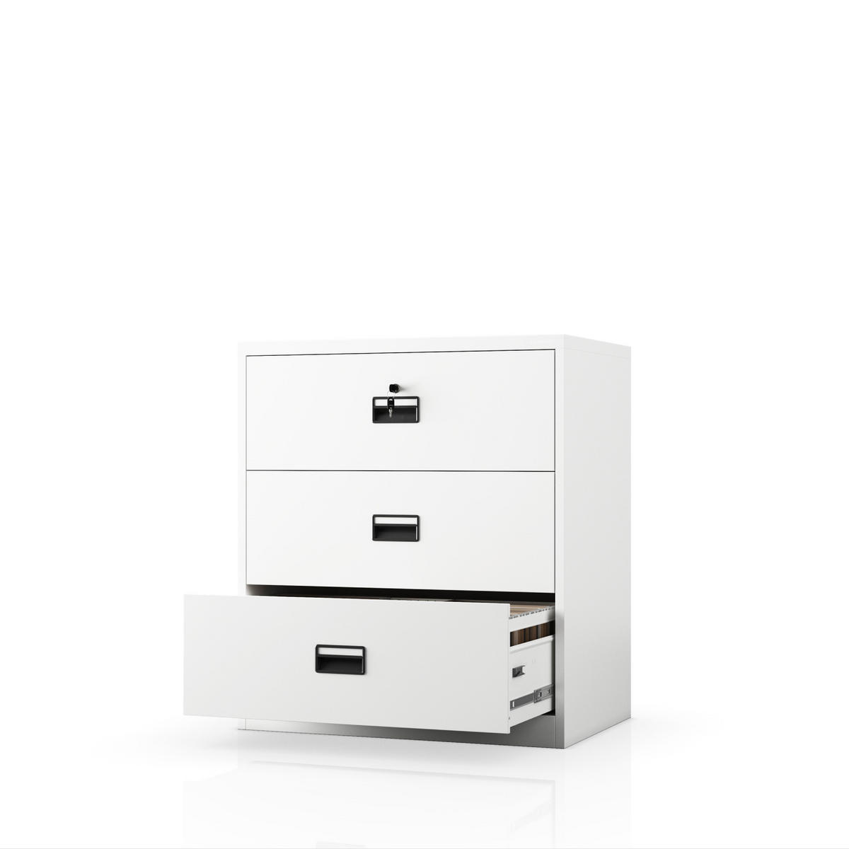 AKTENSCHRANK SARA XL V3 102x90x60 cm - Weiß, Metall (90/102/60cm) - Jan Nowak