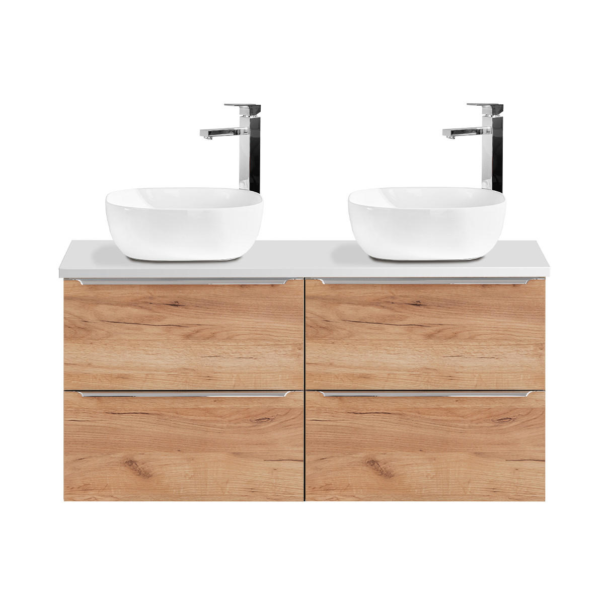 DOPPELWASCHTISCH 120.4cm April Holz - Braun, Holzwerkstoff (120.4/59/46cm) - Petits-meubles