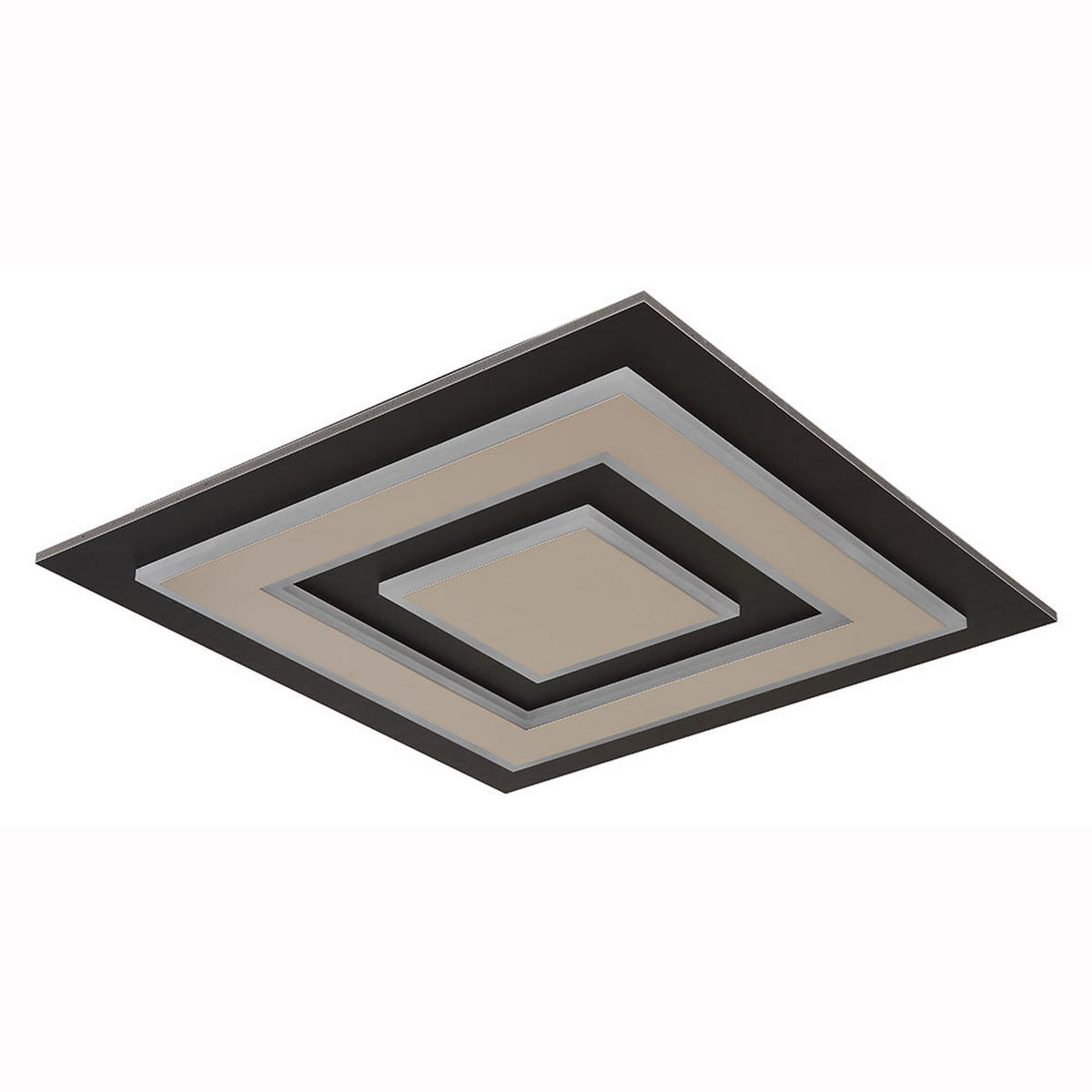 LED DECKENLEUCHTE JAYDEN Metall Schwarz Champagner - Champagner, Metall (48/48/6.2cm) - Globo Lighting