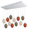 HÄNGELEUCHTE Echos 12-flammig Mehrfarbig Ø 18cm - Multicolor/Weiß, Glas (18/18/20cm) - s.luce