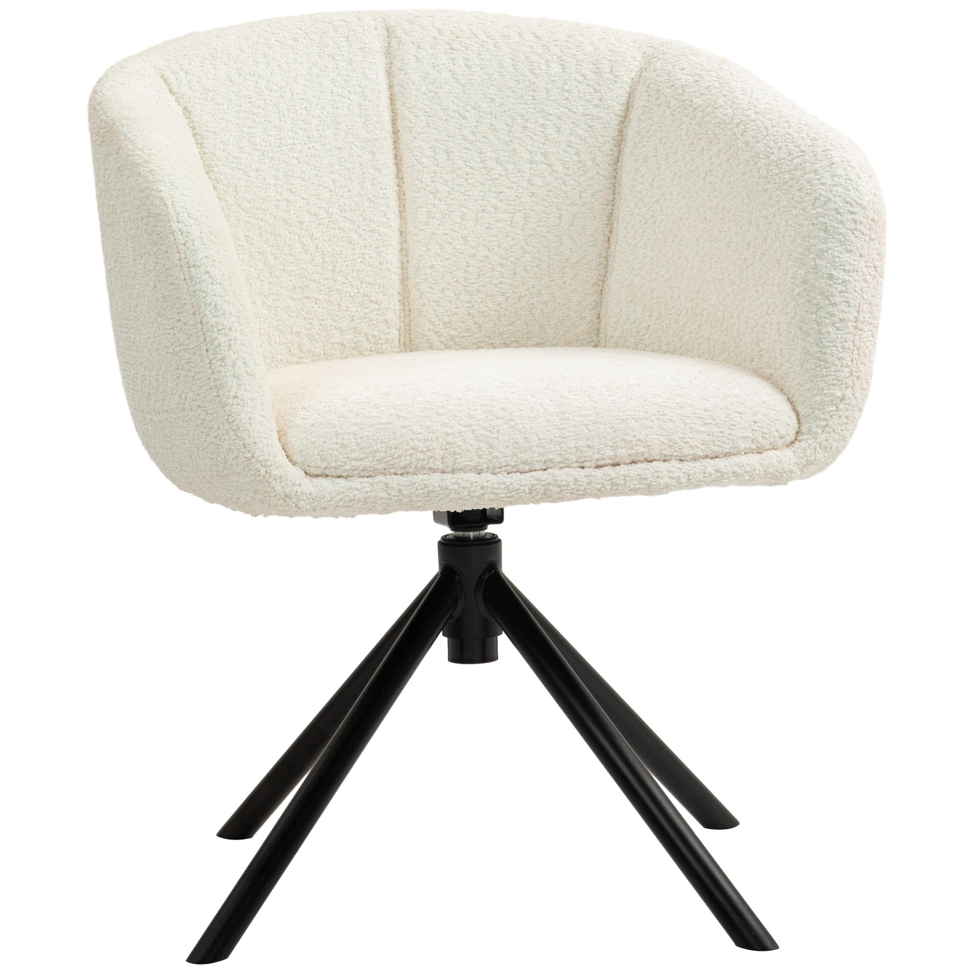SESSEL 58,5/59/78,5 cm in Cremeweiß mit 360° Drehfunktion - Creme, Kunststoff (58.5/78.5/59cm) - BEAOK