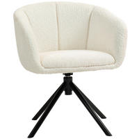 SESSEL 58,5/59/78,5 cm in Cremeweiß mit 360° Drehfunktion - Creme, Kunststoff (58.5/78.5/59cm) - BEAOK