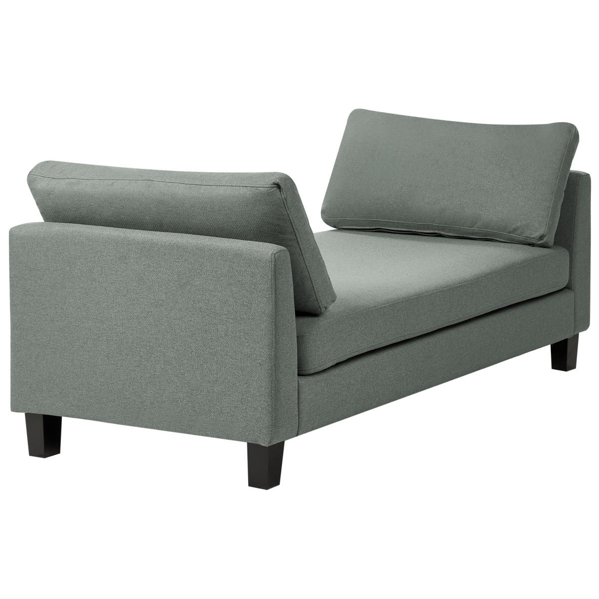 ČALOUNĚNÉ LEHÁTKO CHAISE LONGUE Látka Zelené Archiane - černá/zelená barva, textil (170/60/85cm) - Beliani