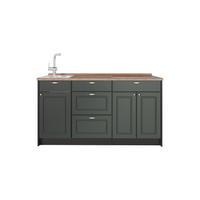 KUCHYNSKÝ BLOK Fame-Line, Zelený a zlatý vidiecky dom, 150 cm, AP Oak - zelená/antracitová, kompozitné drevo (150/82/60cm) - Vicco