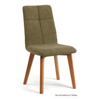 ESSZIMMERSTUHL (2er-Set) Dillian 47x92x60 Eiche geölt/Olivgrün - Eichefarben/Olivgrün, Kunststoff (60/92/47cm) - 58aufmkessel
