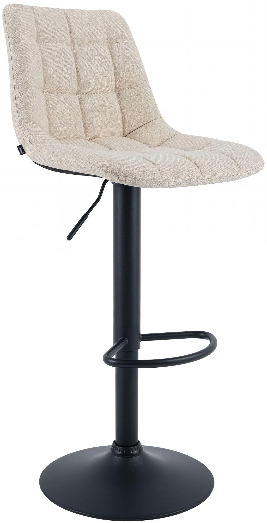 BARHOCKER Stoff Creme - Creme/Schwarz, Textil/Metall (44/108/50cm) - CLP