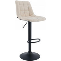 BARHOCKER Stoff Creme - Creme/Schwarz, Textil/Metall (44/108/50cm) - CLP