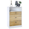KOMMODE Pino Fronten in Eiche Natur - Eichefarben, Holzwerkstoff (56/86.5/36cm) - Vladon