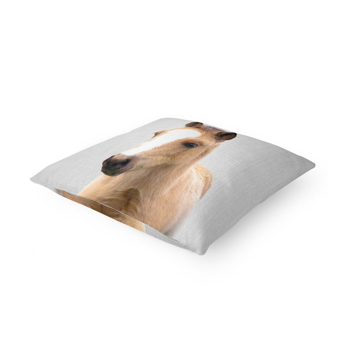 KISSENBEZUG Baby Pferd Philipp 50/50 cm - Schwarz, Textil (50/50cm) - Bilderwelten