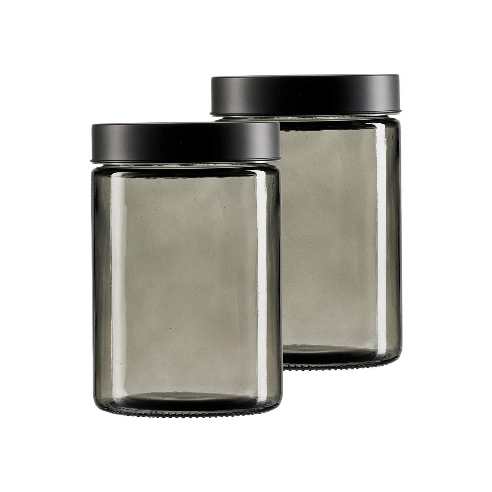 VORRATSGLÄSER Lumos grau 1,2 l 2er Set - Grau, Glas (11/17/11cm) - Ritzenhoff Breker