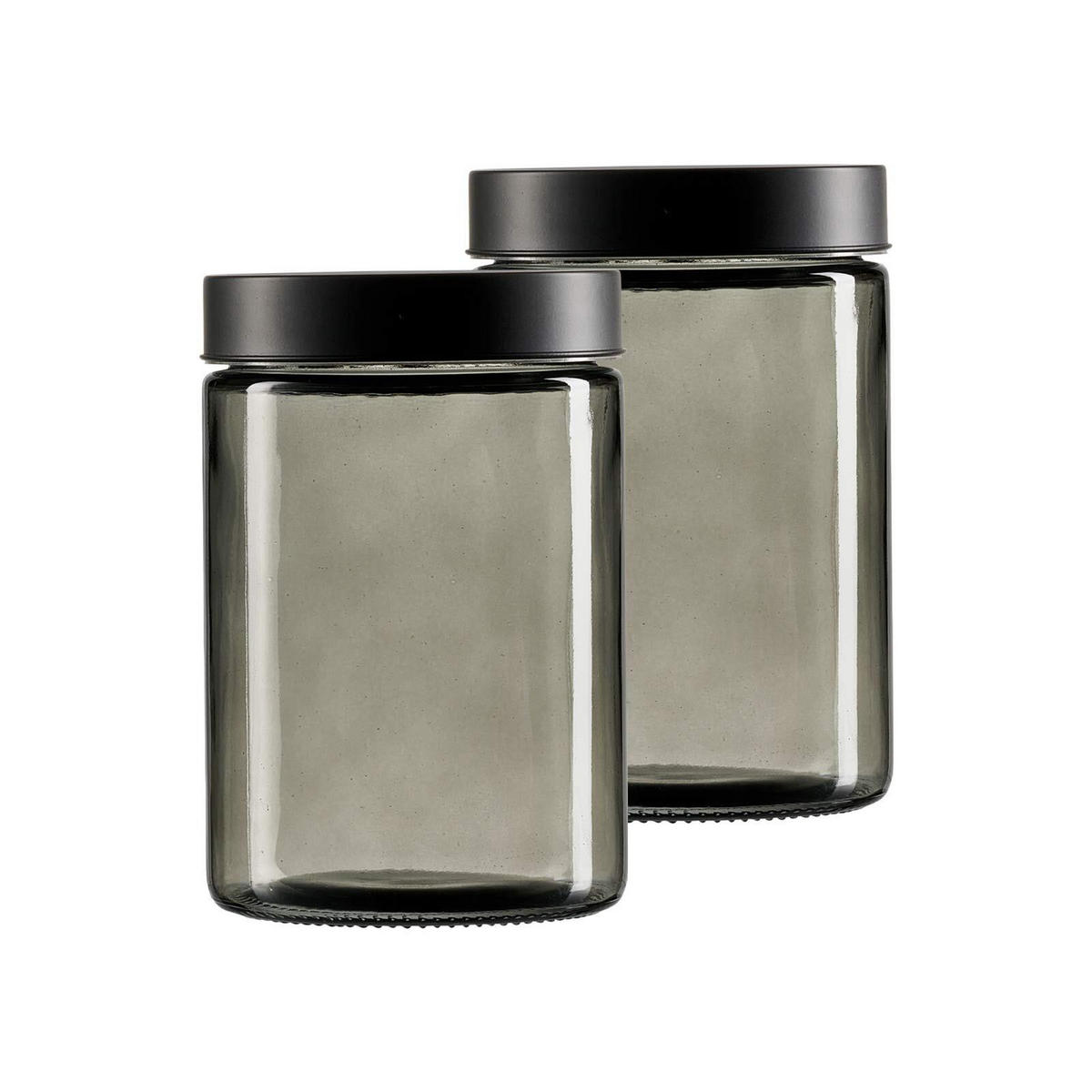 VORRATSGLÄSER Lumos grau 1,2 l 2er Set - Grau, Glas (11/17/11cm) - Ritzenhoff Breker