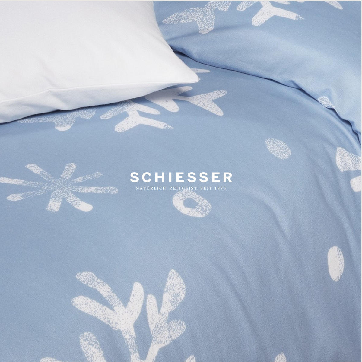 BETTWÄSCHESET Skadi - Feinbiber - 2-teilig - 135 x 200 cm - Blau - Blau, Textil (135/200cm) - SCHIESSER