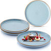 DESSERTTELLER SET RIO LAGUNE - 4 teilig aus Steingut - Blau, Keramik (13cm) - Sänger
