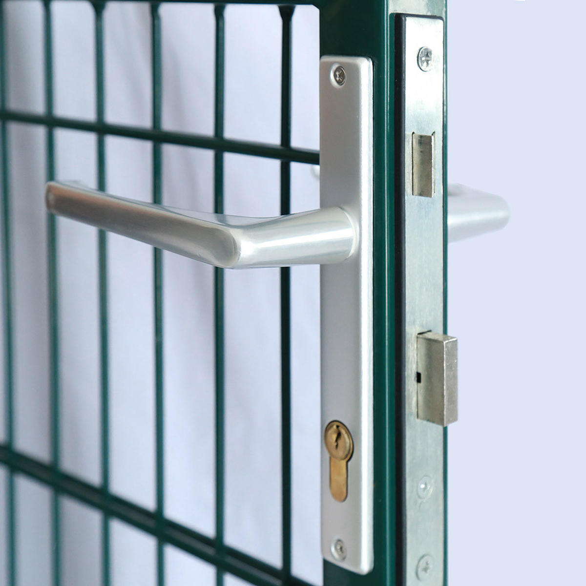 DOPPELSTABMATTEN GARTENTOR PORTARIUS - Größe: 140 cm, Farbe: Grün - Grün, Metall (190/6cm) - Home Deluxe