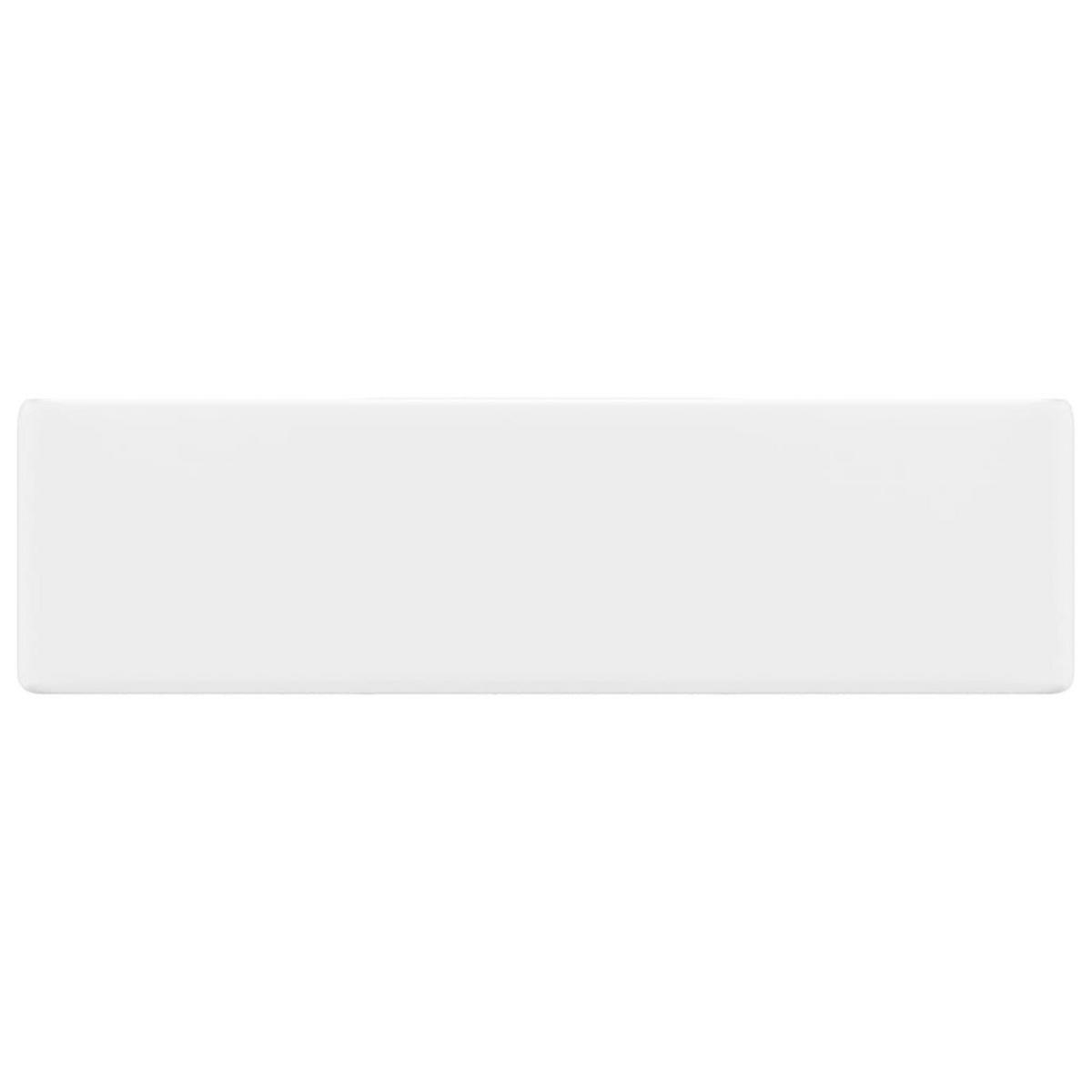 WASCHBECKEN mit Hahnloch 48/37/13,5 cm aus Keramik Weiß - Weiß, Keramik (48/13.5/37cm) - vidaXL