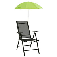 SONNENSCHIRME für Campingstühle 2 Stk. Grün 105 cm - Grün, Metall (105/105cm) - furnicato